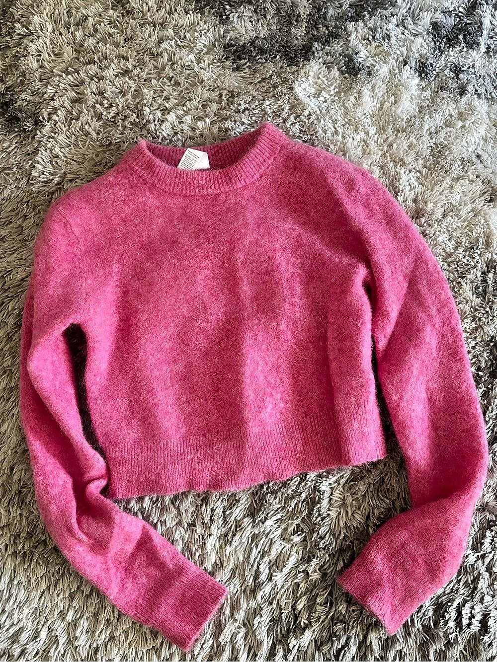 lululemon Alpaca Wool-Blend Cropped Sweater Pink Alpaca Wool Sweater Size XS  No